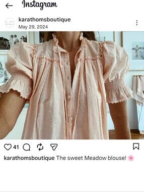 Kara Thomas Meadow Blouse- Small